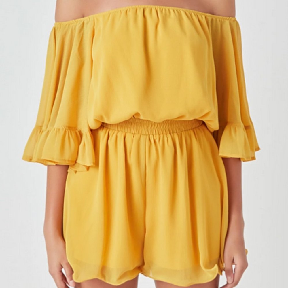 Endless Rose Ruffled Sleeve Romper - Picture 2 of 5